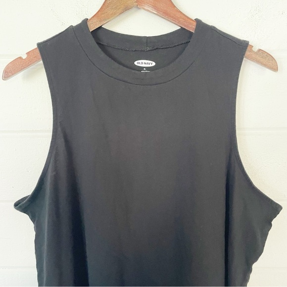 Old Navy Women’s Black Sleeveless Cotton Muscle Tee Size XL - Picture 5 of 7